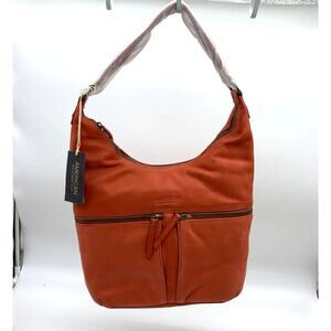 American Leather Co. Handbags Orange Whiskey Hobo Hanover Style Womens Purse